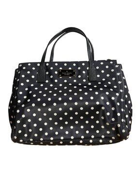 Kate Spade New York Small Loden Blake Avenue Diamond Satchel B/W Polka Dot